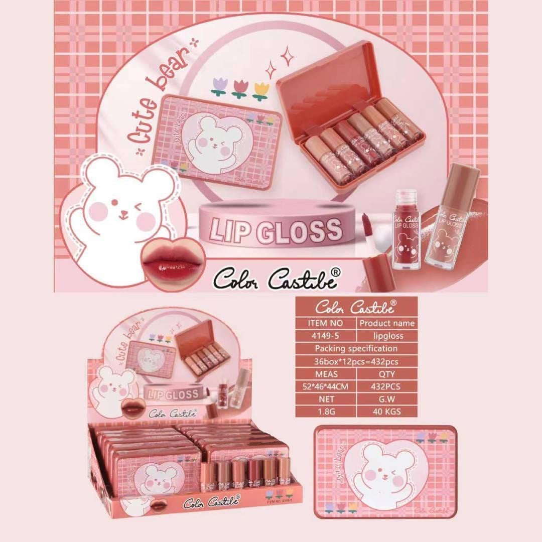 Glossy finish lip gloss pack of 6