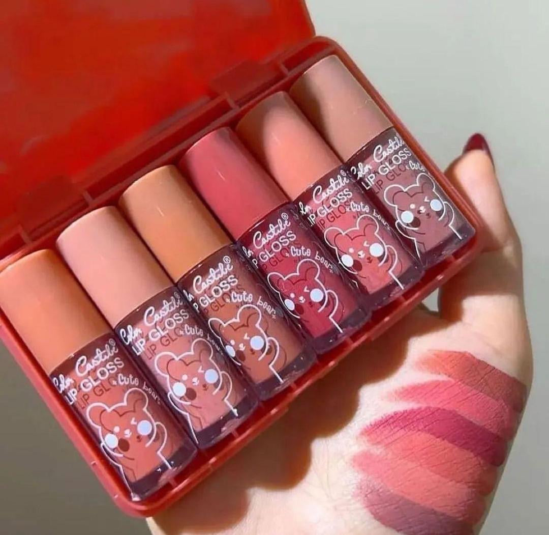 Glossy finish lip gloss pack of 6